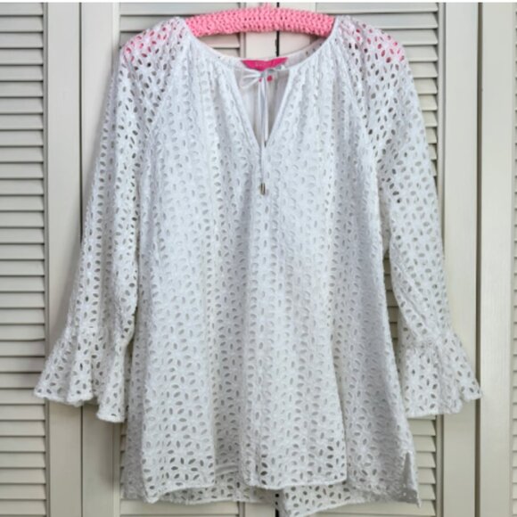 Lilly Pulitzer Eyelet Resort White Tunic - XL - Picture 5 of 7